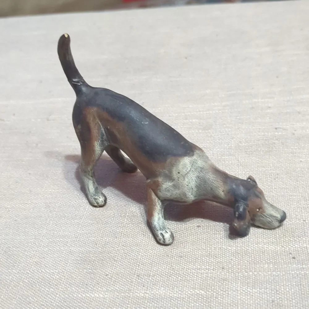 Vintage Porcelain fox‎ hound Dog Figurines Made In Japan